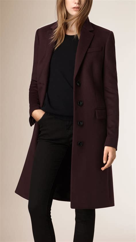 burberry plum coat|burberry ladies car coats.